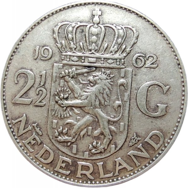 1962 HOLLANDA 2.5 GULDEN ÇÇT+