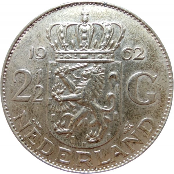 1962 HOLLANDA 2.5 GULDEN ÇA+