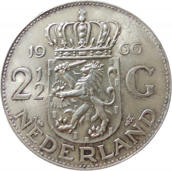 1966 HOLLANDA 2.5 GULDEN ÇİL+