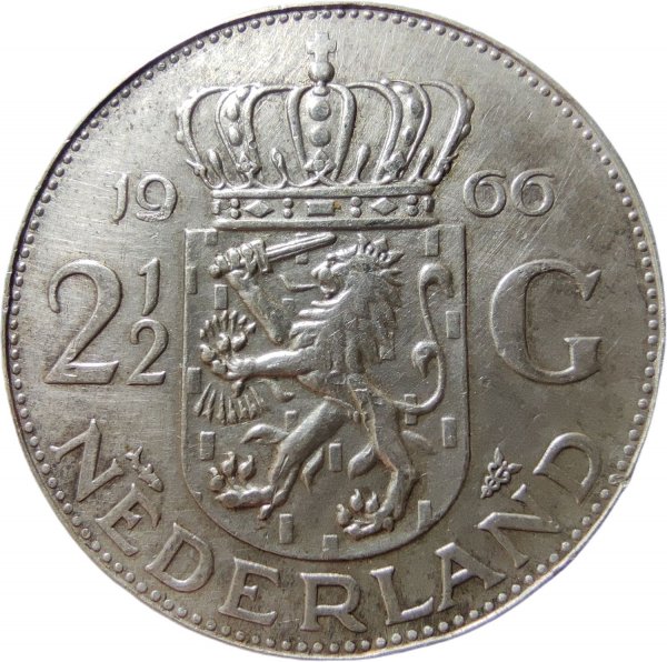 1966 HOLLANDA 2.5 GULDEN ÇÇT