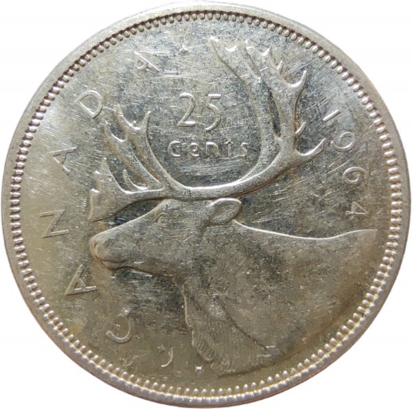 1964 KANADA 25 CENT ÇİL