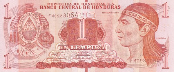 HONDURAS 1 LEMPIRA 2014 ÇİL