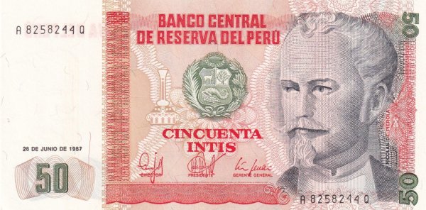 PERU 50 INTIS 1987 ÇİL