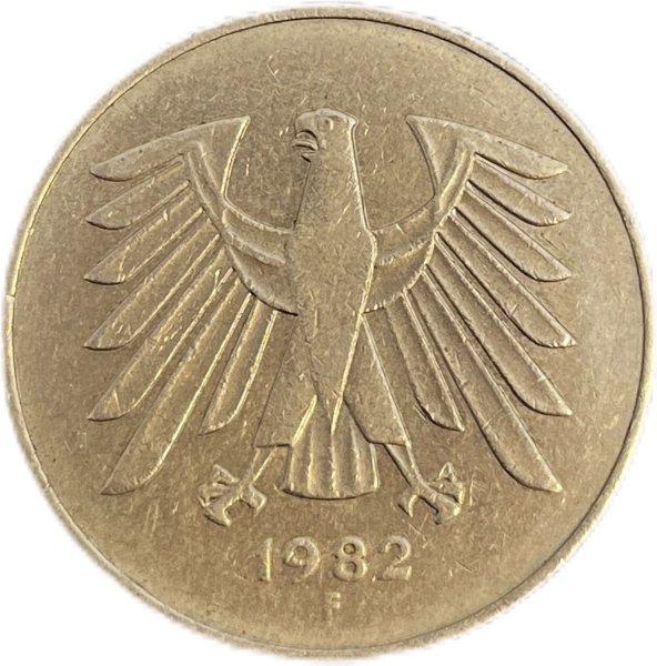 1982 ALMANYA 5 MARK NİKEL ÇÇT