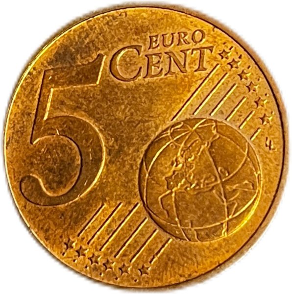 2002 AVUSTURYA 5 EURO CENT PARASI BAKIR ÇİL+