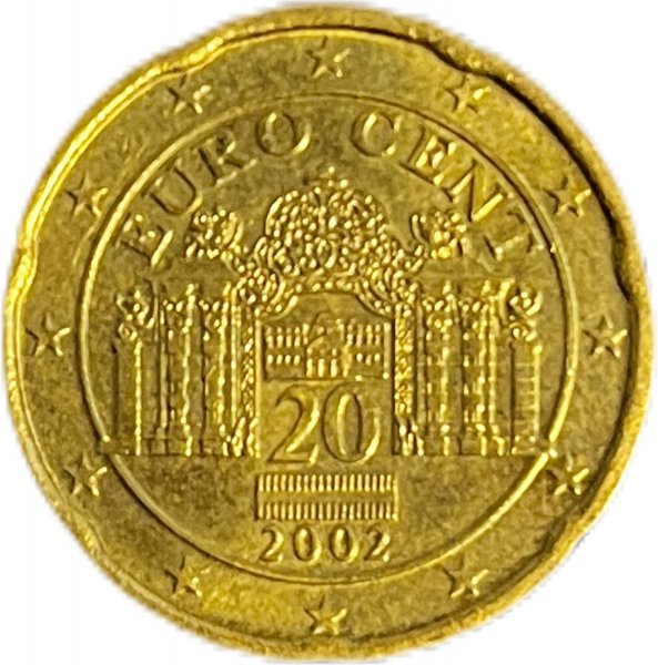 2002 AVUSTURYA 20 EURO CENT PARASI BAKIR ÇA+