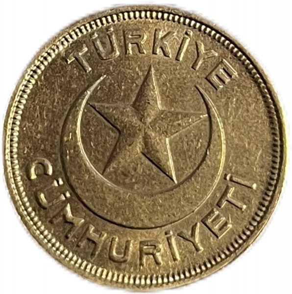 1943 TÜRKİYE CUMHURİYETİ 5 KURUŞ ÇİL+