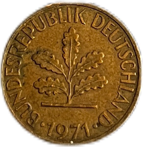 1971 ALMANYA 1 PFENNIG BRONZ ÇÇT