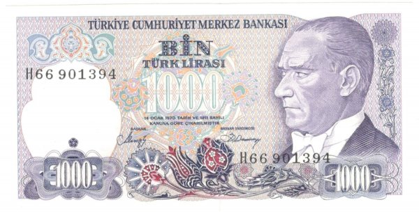 6. EMİSYON 1000 TÜRK LİRASI H66 SERİSİ ÇİL