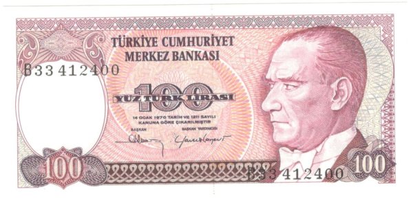 7. EMİSYON 100 TÜRK LİRASI B33 SERİSİ ÇİL