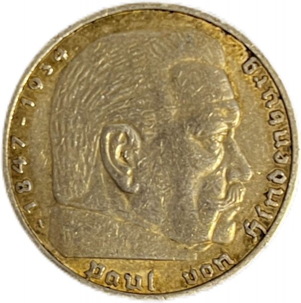 1936 ALMANYA 5 REICHSMARK GÜMÜŞ ÇÇT+