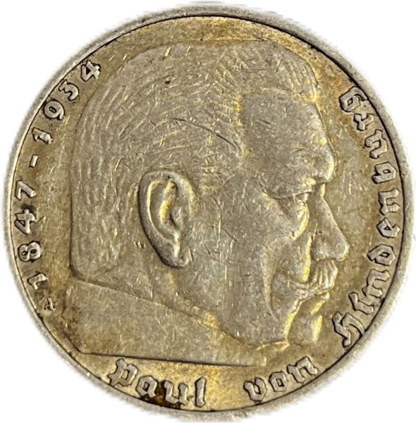 1935 ALMANYA 5 REICHSMARK GÜMÜŞ ÇÇT+