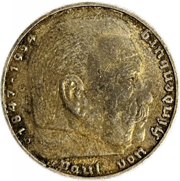 1936 ALMANYA 5 REICHSMARK GÜMÜŞ ÇÇT