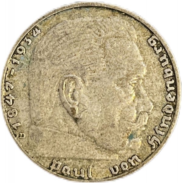 1936 ALMANYA 2 REICHSMARK GÜMÜŞ ÇÇT