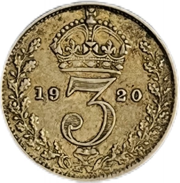 1920  BİRLEŞİK KRALLIK 3 PENCE GÜMÜŞ ÇÇT