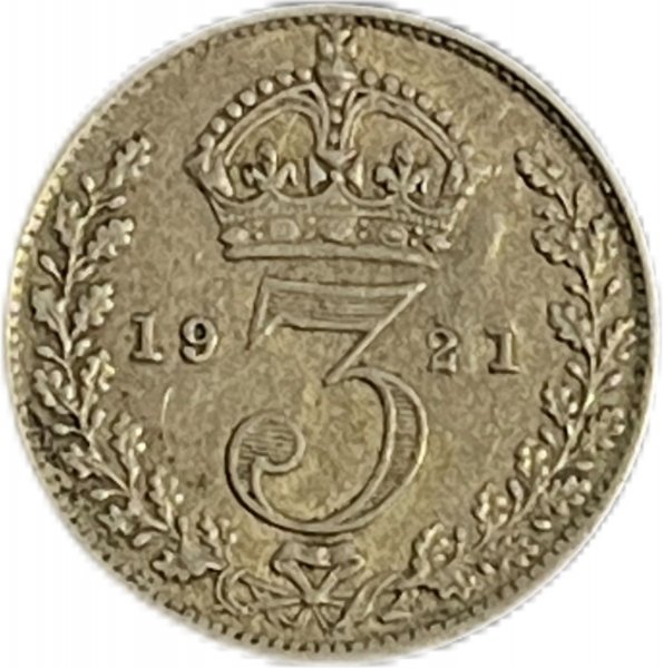 1921  BİRLEŞİK KRALLIK 3 PENCE GÜMÜŞ ÇÇT