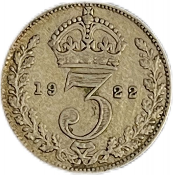 1922  BİRLEŞİK KRALLIK 3 PENCE GÜMÜŞ ÇA