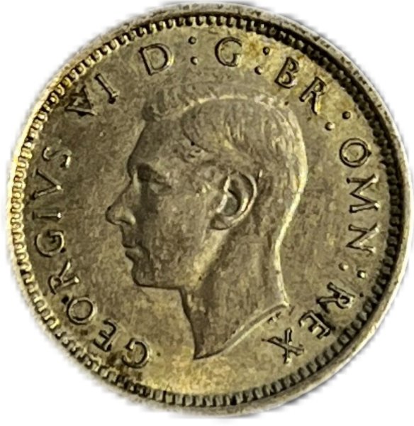 1938  BİRLEŞİK KRALLIK 3 PENCE GÜMÜŞ ÇİL+