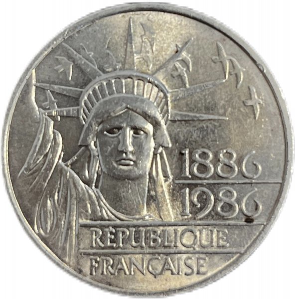 1986 FRANSA 100 FRANCS GÜMÜŞ ÇİL+