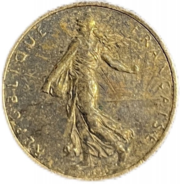 1919 FRANSA 1 FRANC GÜMÜŞ ÇA+