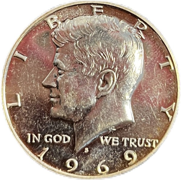 1969 ABD HALF DOLLAR GÜMÜŞ ÇA TEMİZLENMİŞ