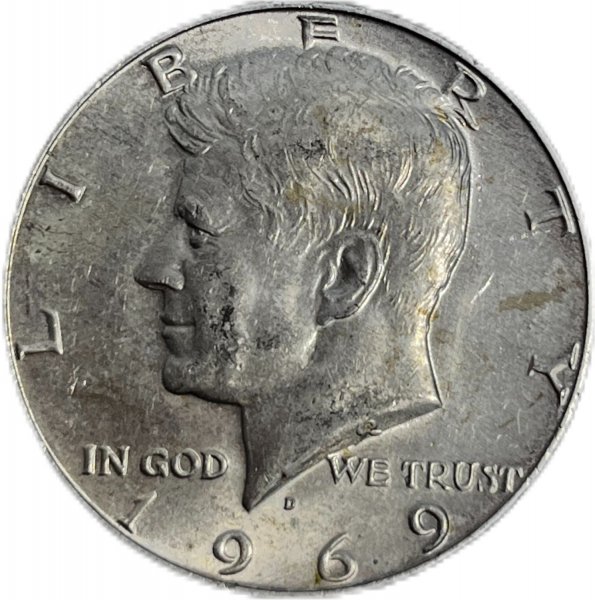 1969 ABD HALF DOLLAR GÜMÜŞ ÇİL+